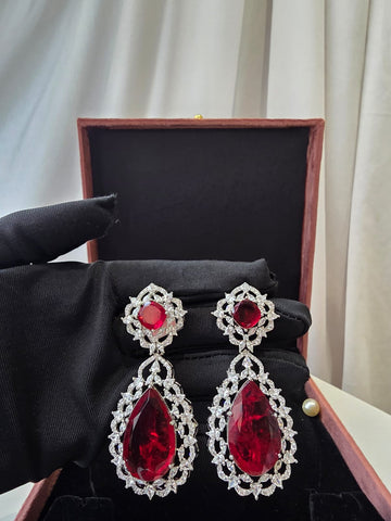 Ruby Luxe Teardrop Earrings