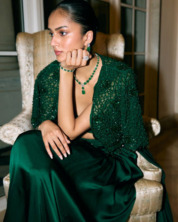 Emerald Solitaire Drop Necklace