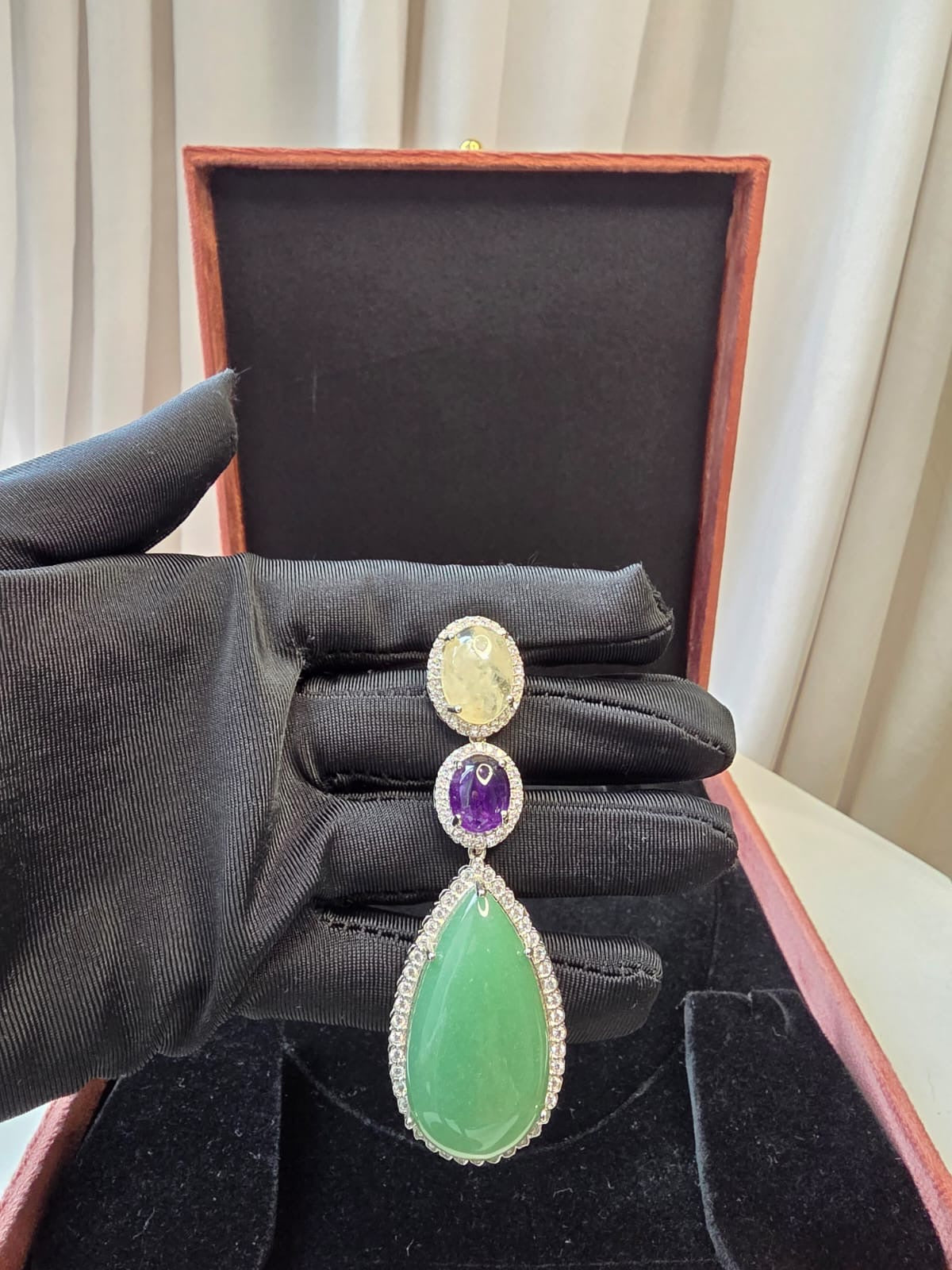 Pastel Jade Statement Earrings