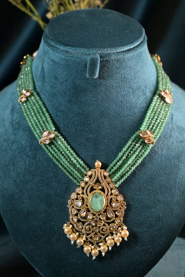 Meher Mint Polki Necklace Set