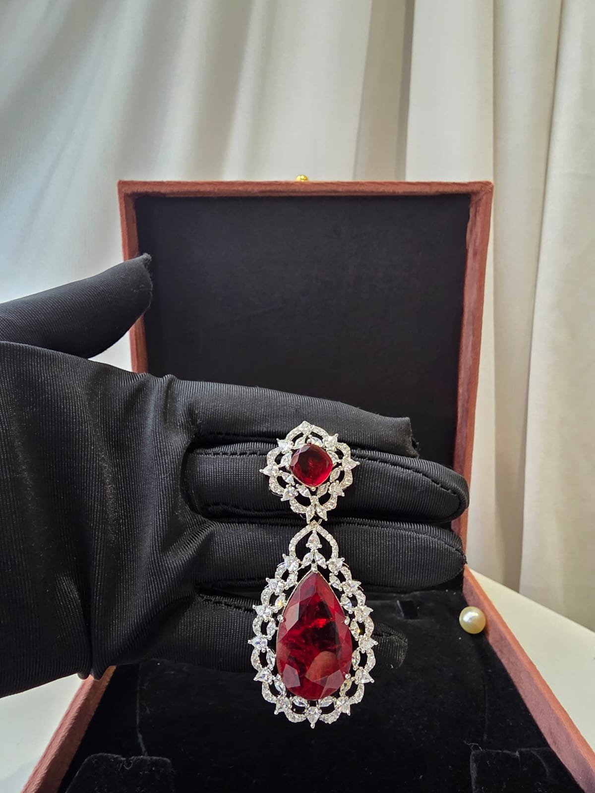 Ruby Luxe Teardrop Earrings