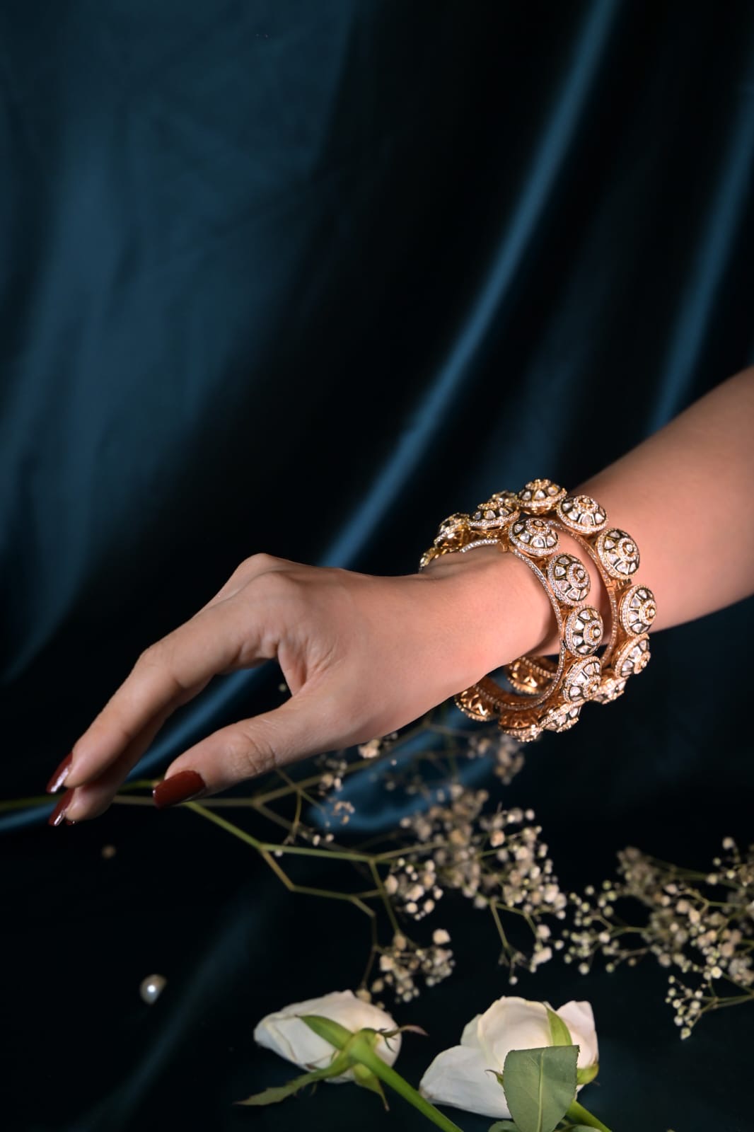 Classic Polki Parcheli Bangle