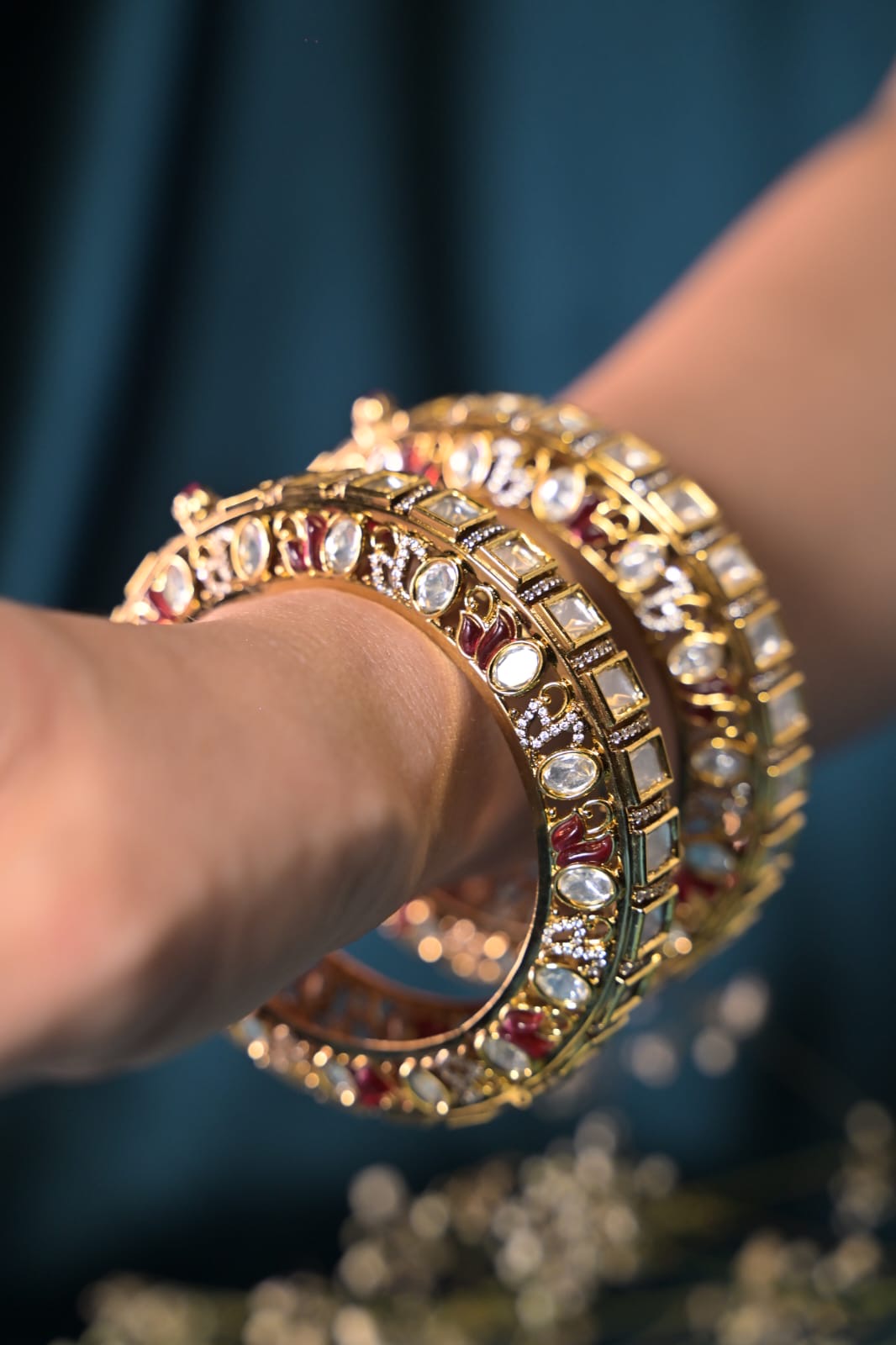 Royal Ruby Polki Bangle