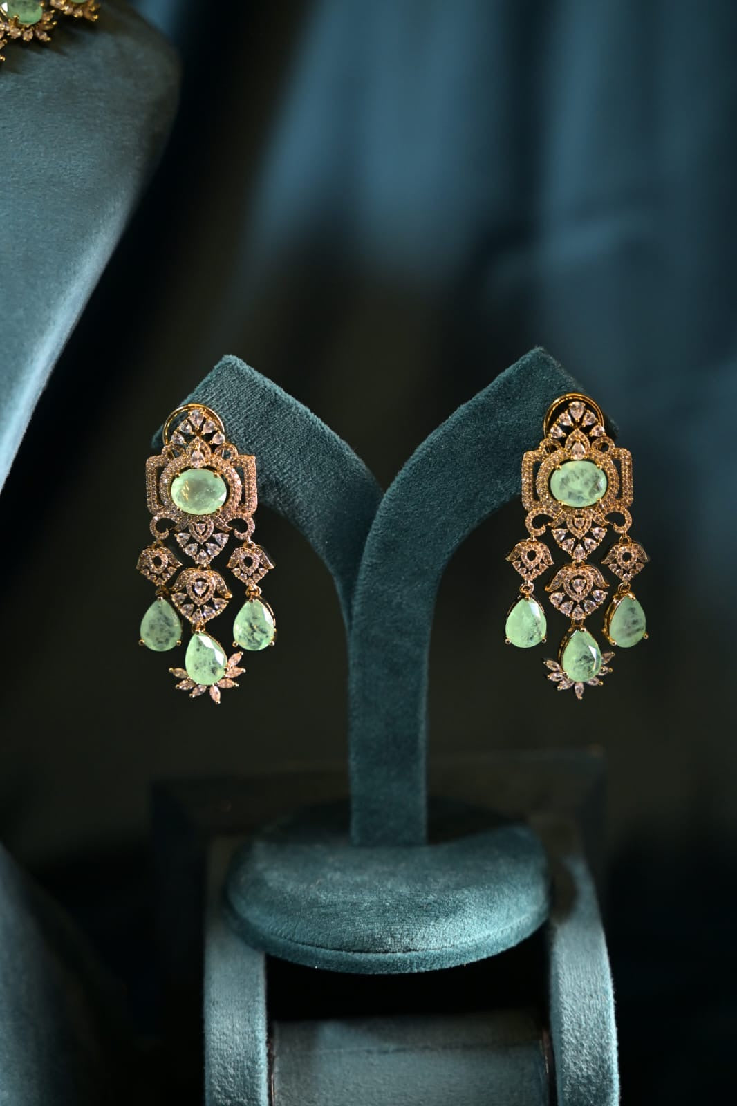 Noor Mahal Mint Drop Choker Set