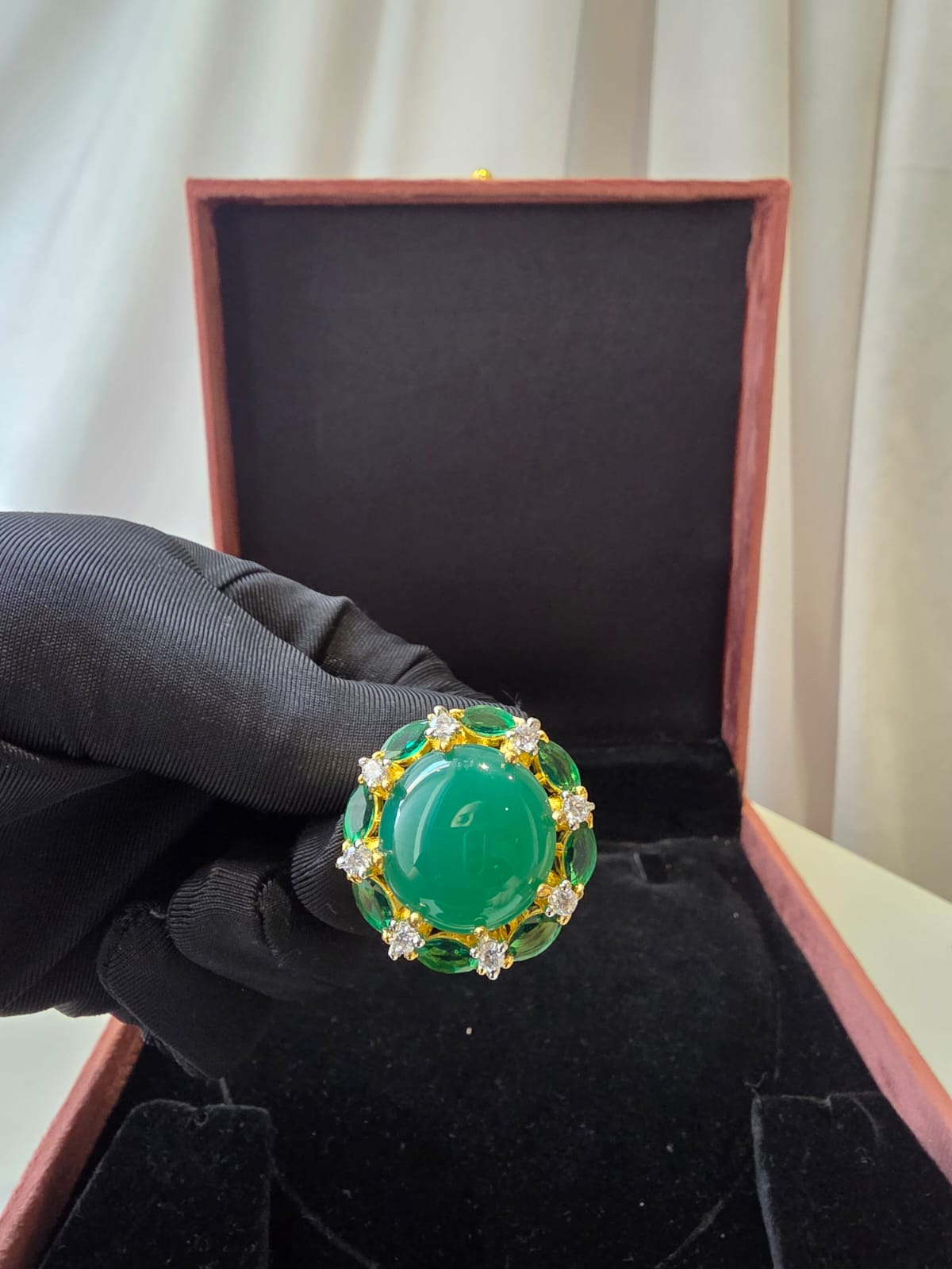 Emerald Garden Statement Studs