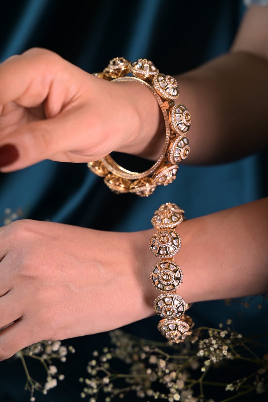 Classic Polki Parcheli Bangle