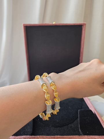 Helix Luxe Diamond Bangle Pair