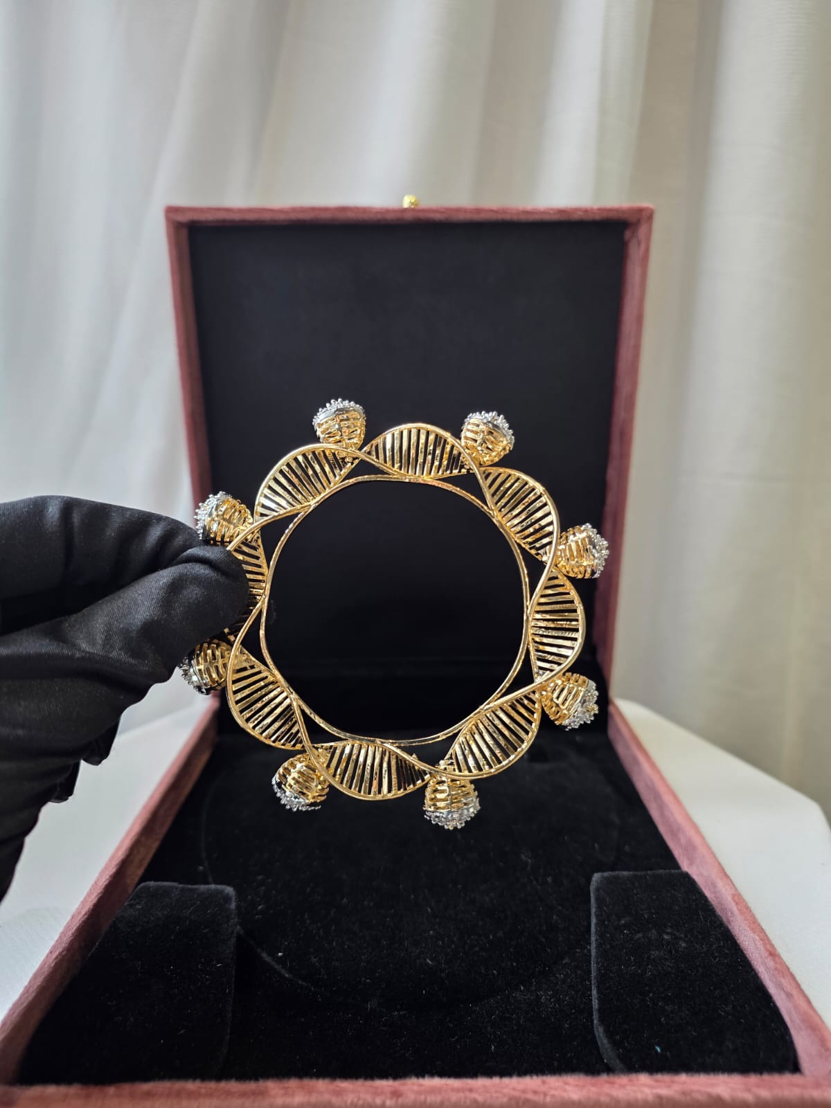 Aurelia Twist Diamond Bangle Pair