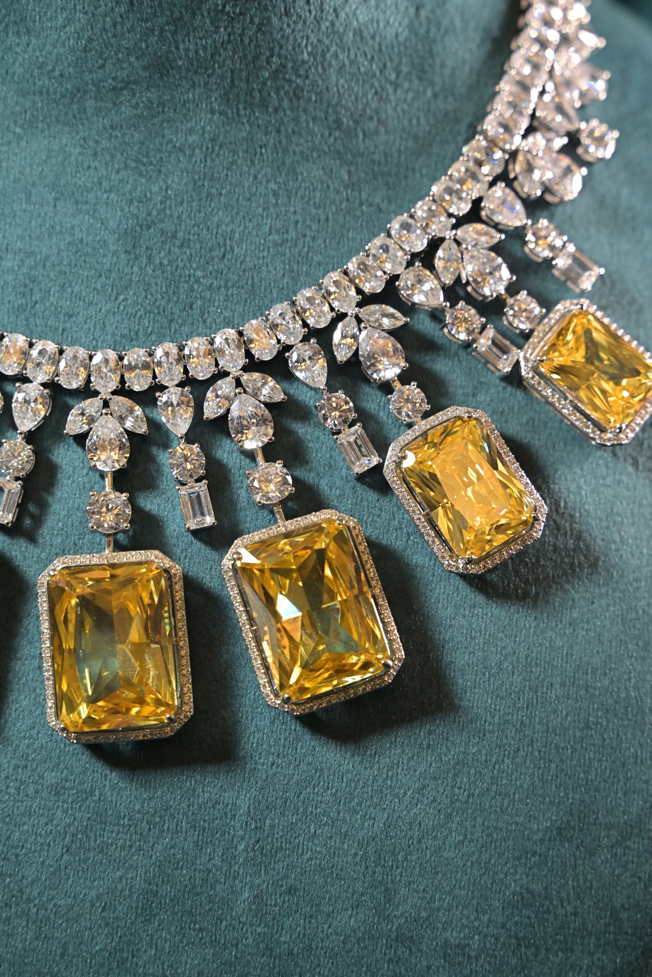 Citrine Masterpiece Statement Necklace Set