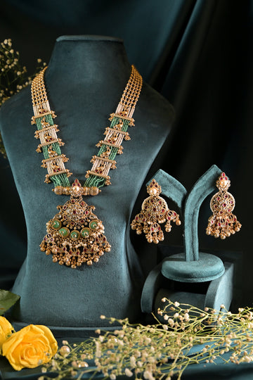 Emerald Heirloom Heritage Long Necklace Set