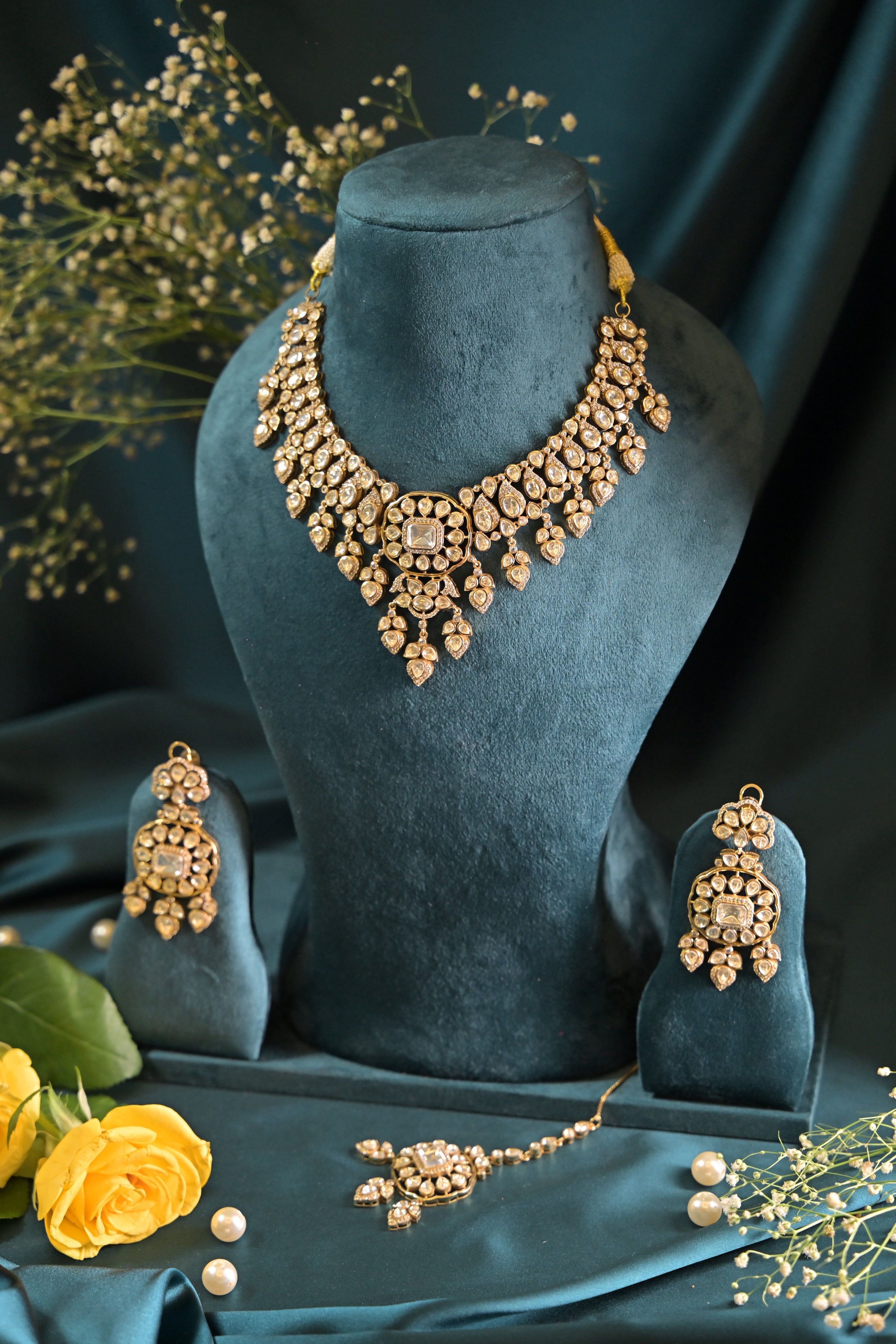 Regal Polki Statement Necklace Set