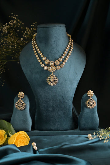 Royal Layered Polki Necklace Set