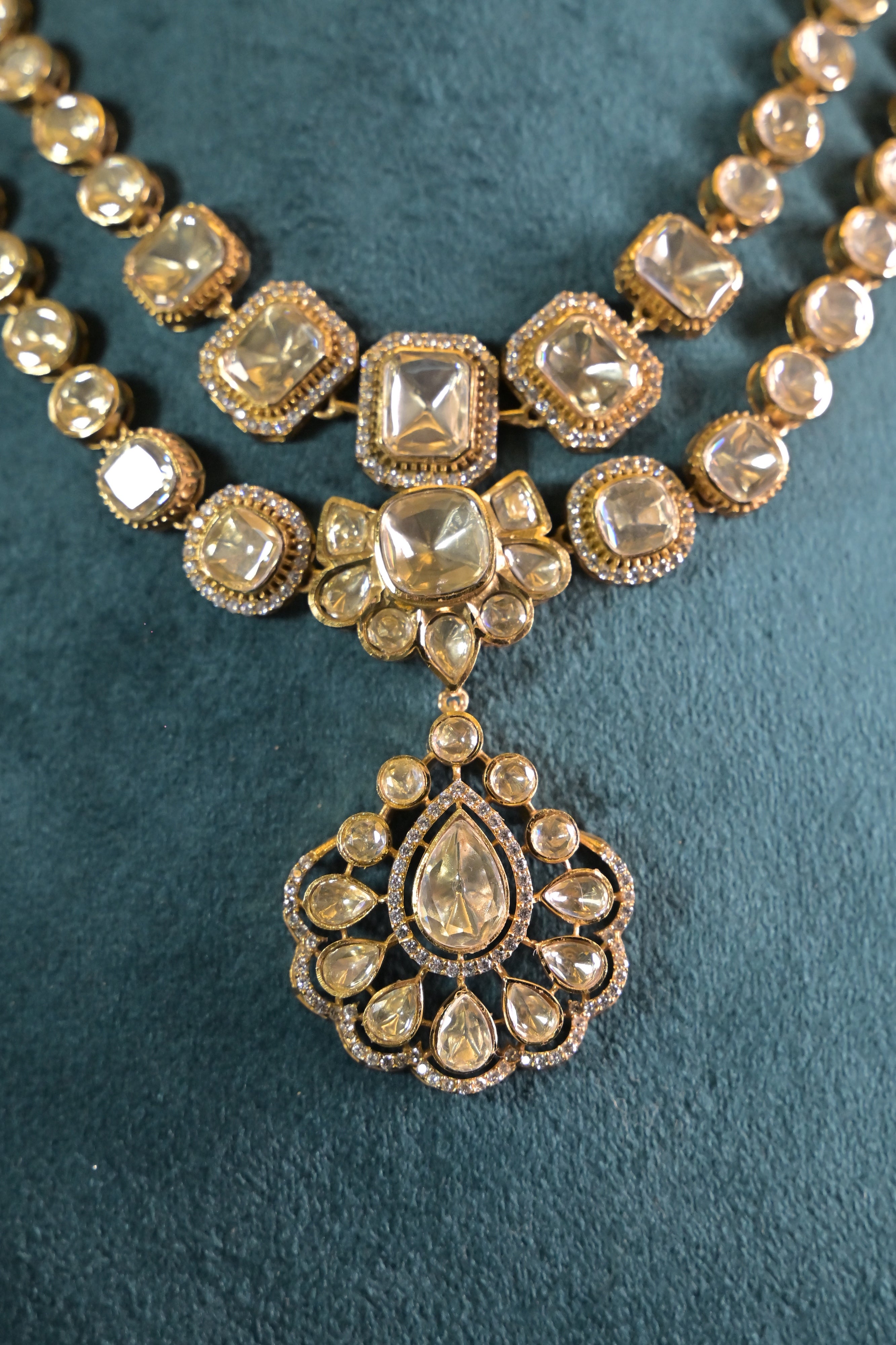 Royal Layered Polki Necklace Set