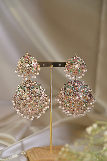 Mehrbano Jadau Chandbali Earrings
