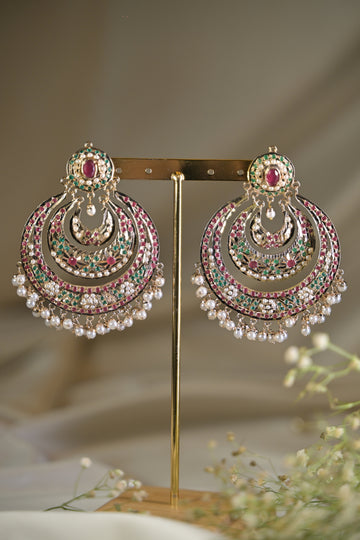 Cascade Chandbali jadau Earrings