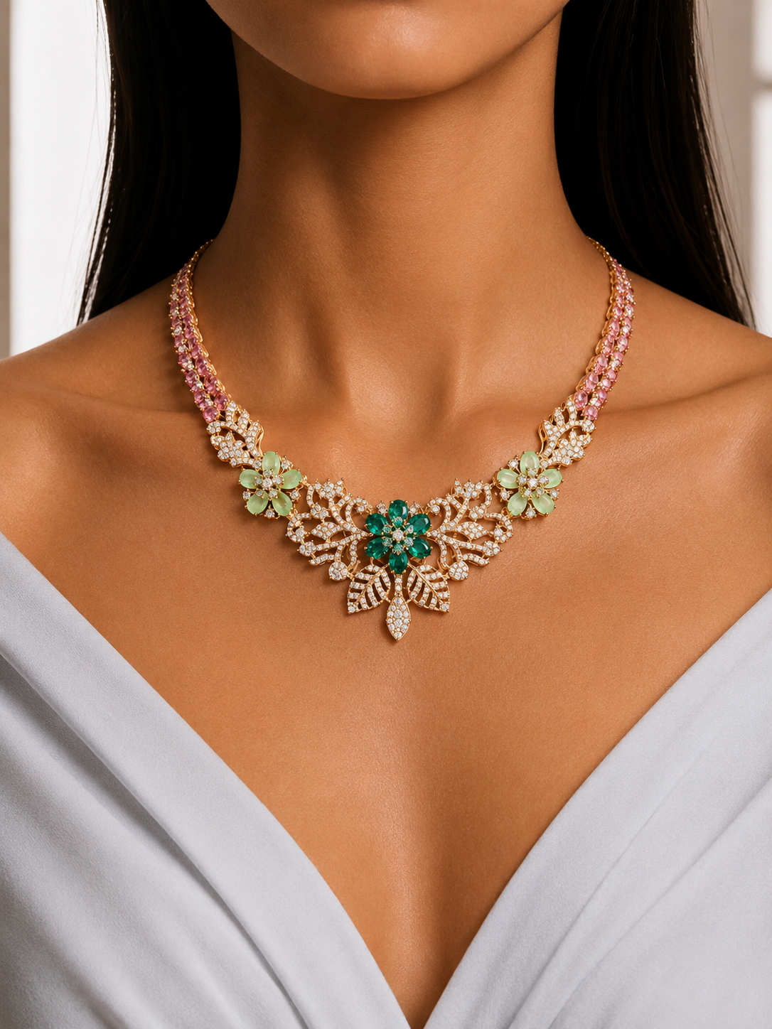 Floral Necklace Set