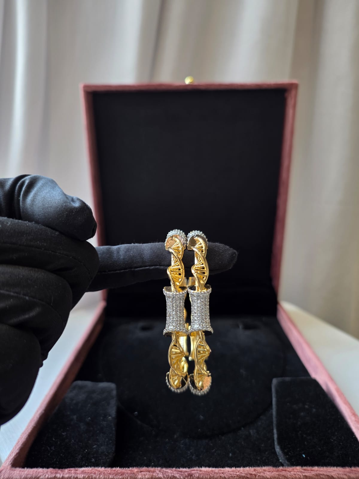 Helix Luxe Diamond Bangle Pair