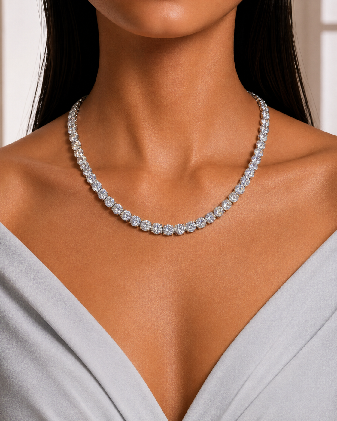 Celeste Tennis Diamond Necklace