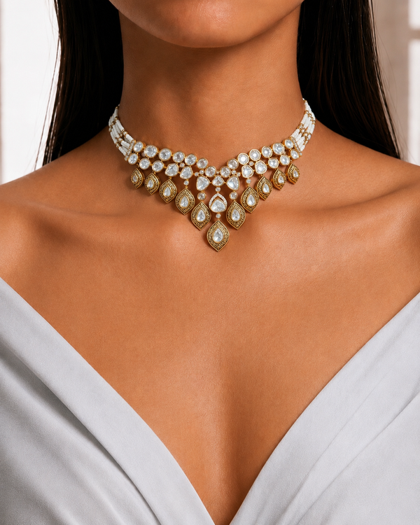 Noorika Polki Beaded Choker