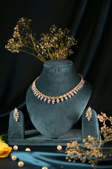 Citrine Drape Necklace Set