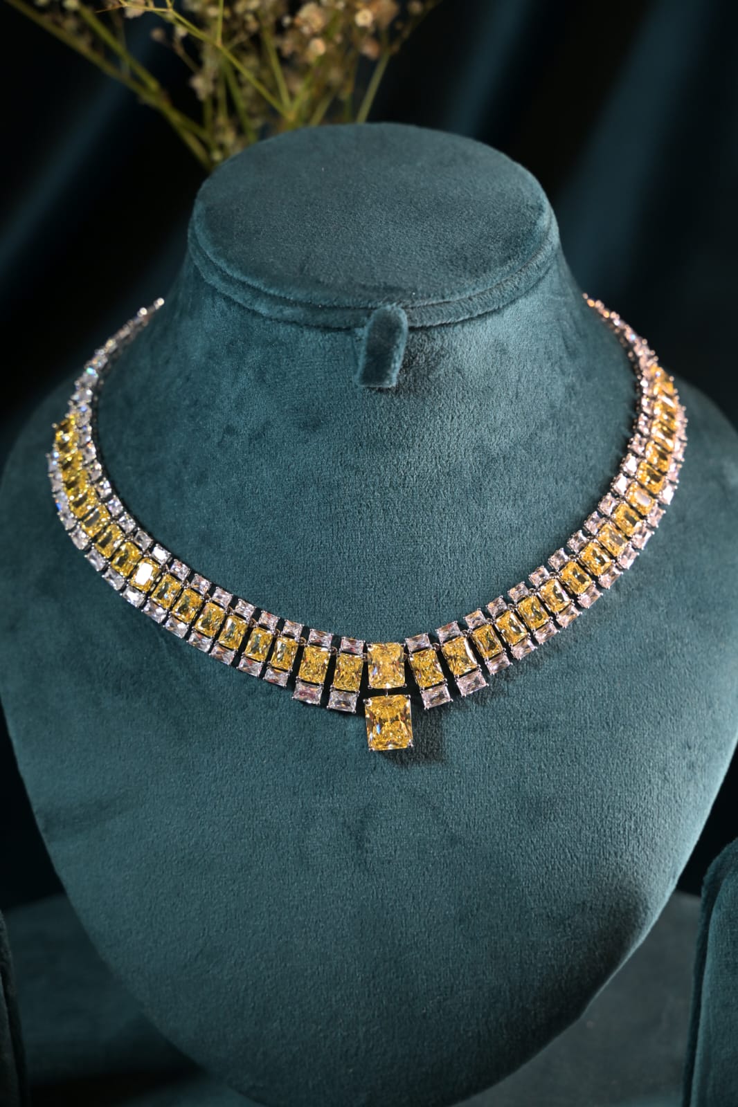 Étoile Tennis  Layer Citrine Necklace Set