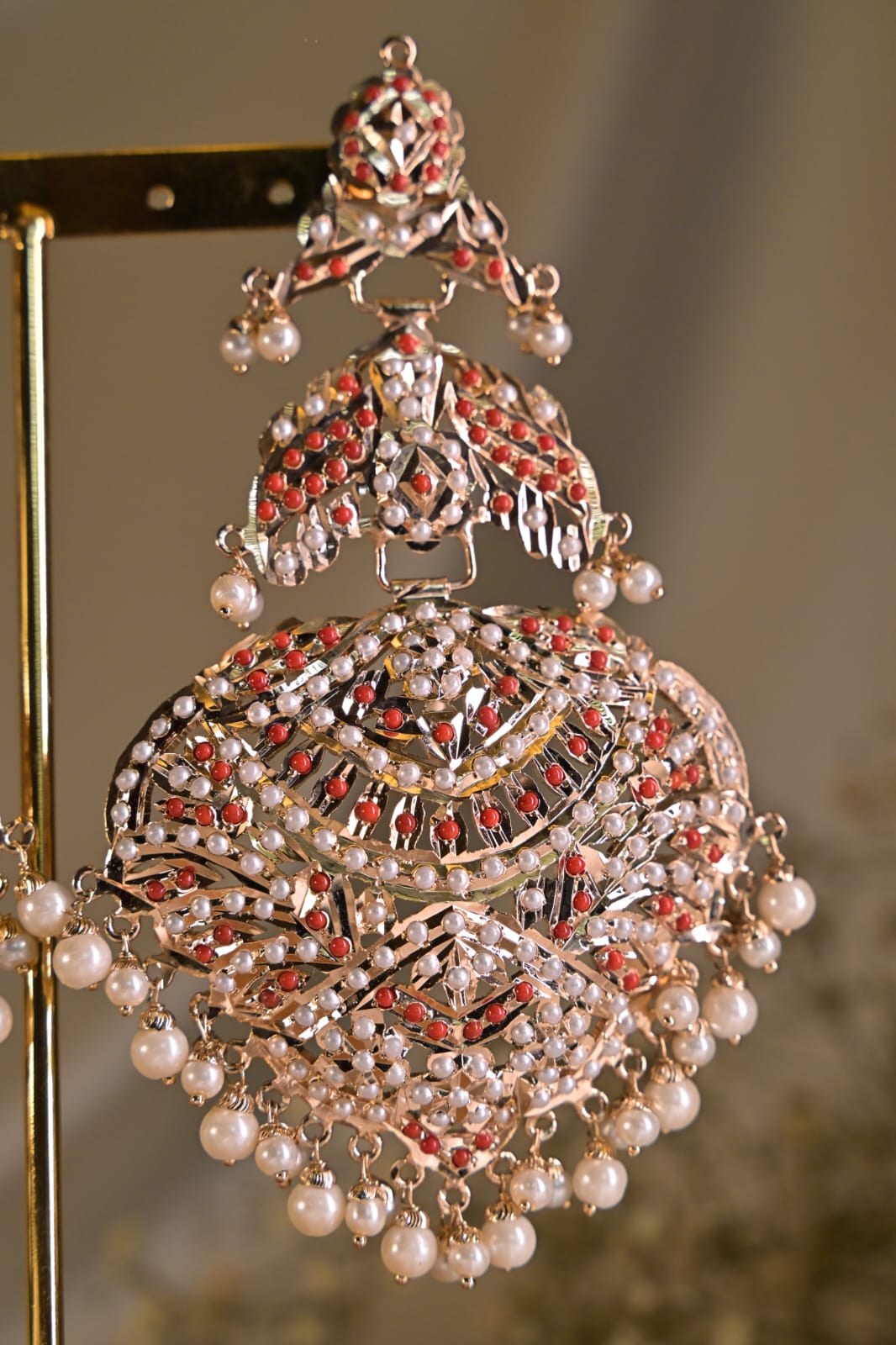 Royal Jadau Orange Earrings