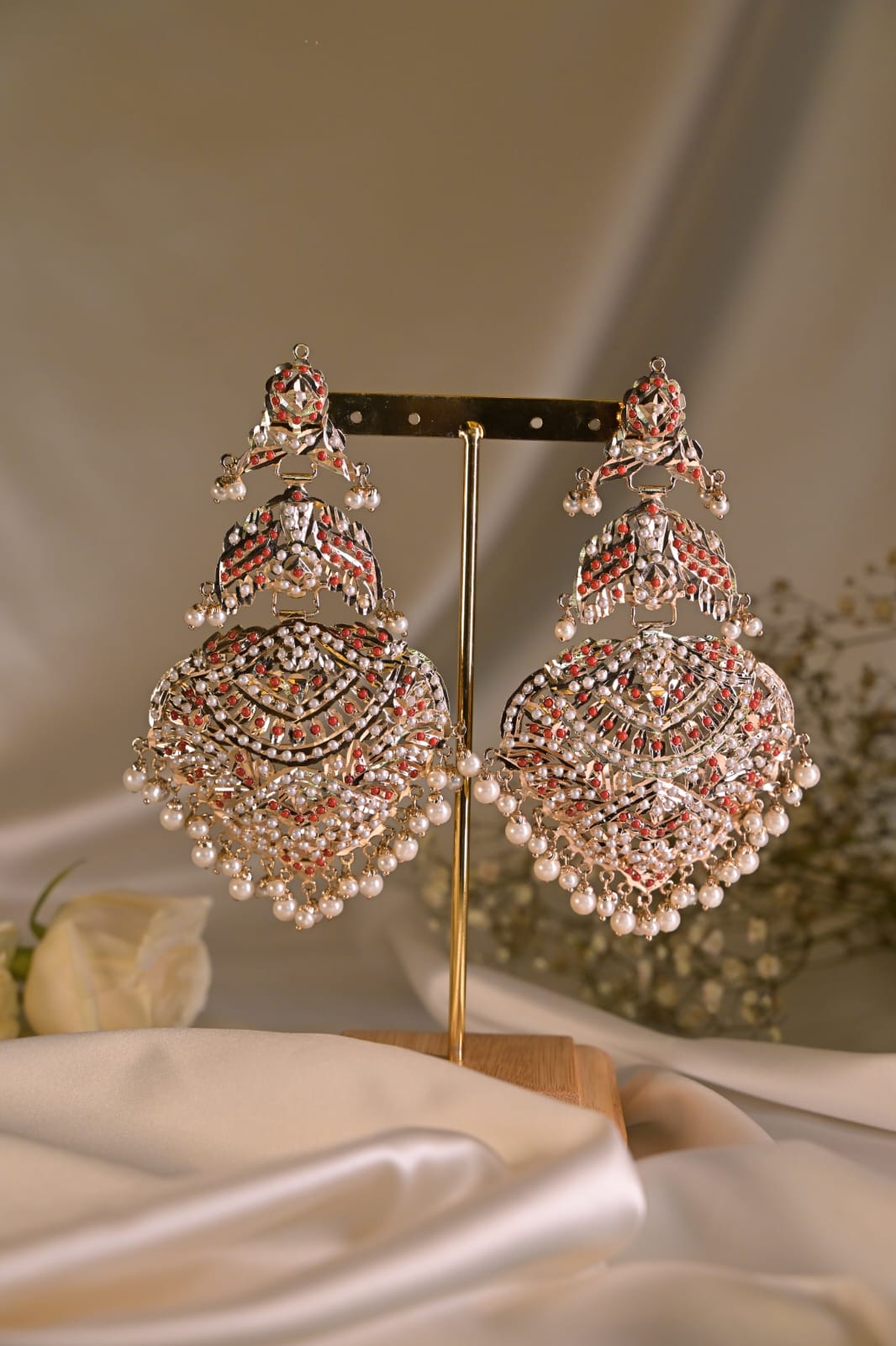 Royal Jadau Orange Earrings