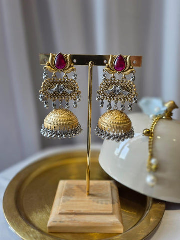 Sahiba Jhumkas Red