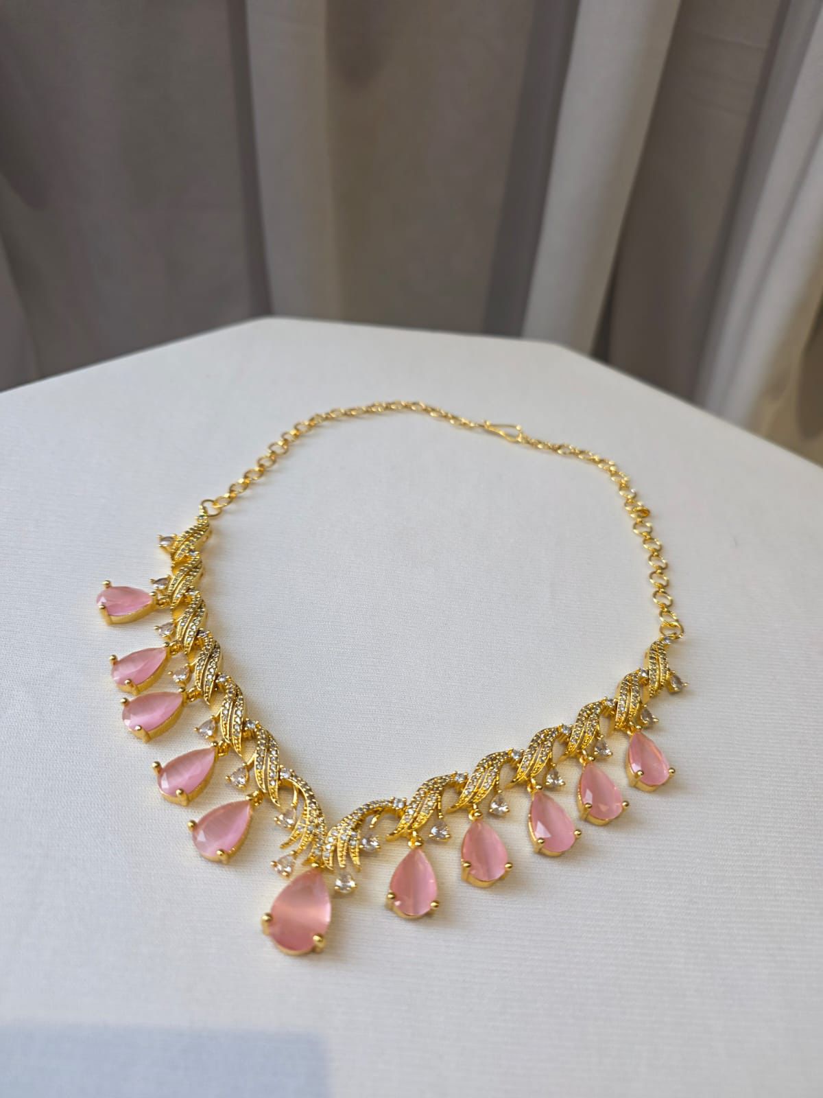 Drop Stone Necklace Set