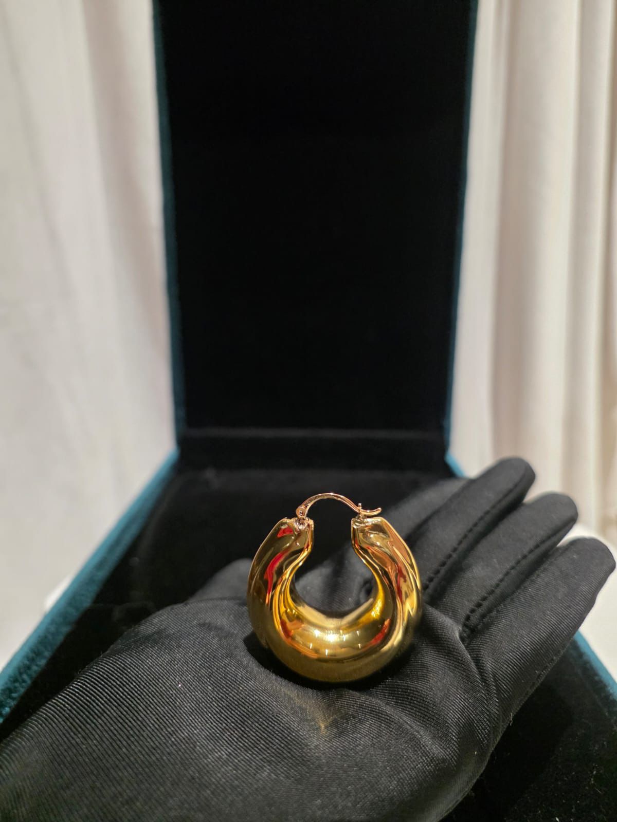 Sculpted Golden Hoops