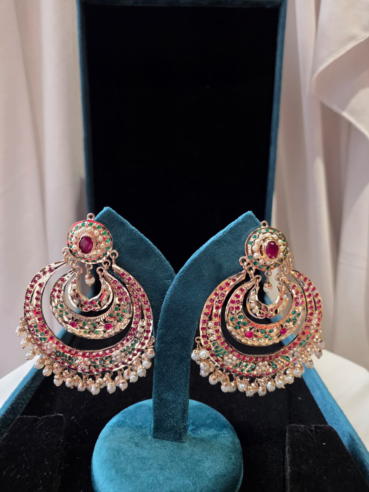 Cascade Chandbali jadau Earrings