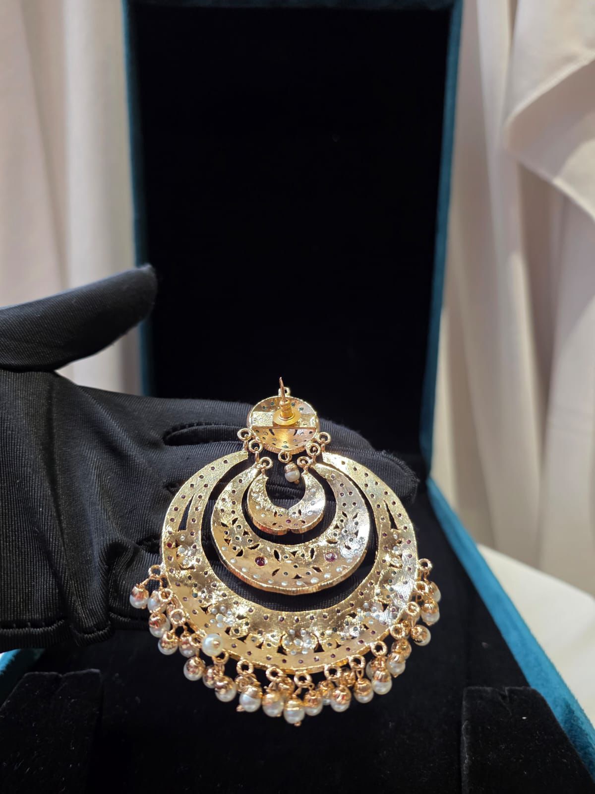Cascade Chandbali jadau Earrings