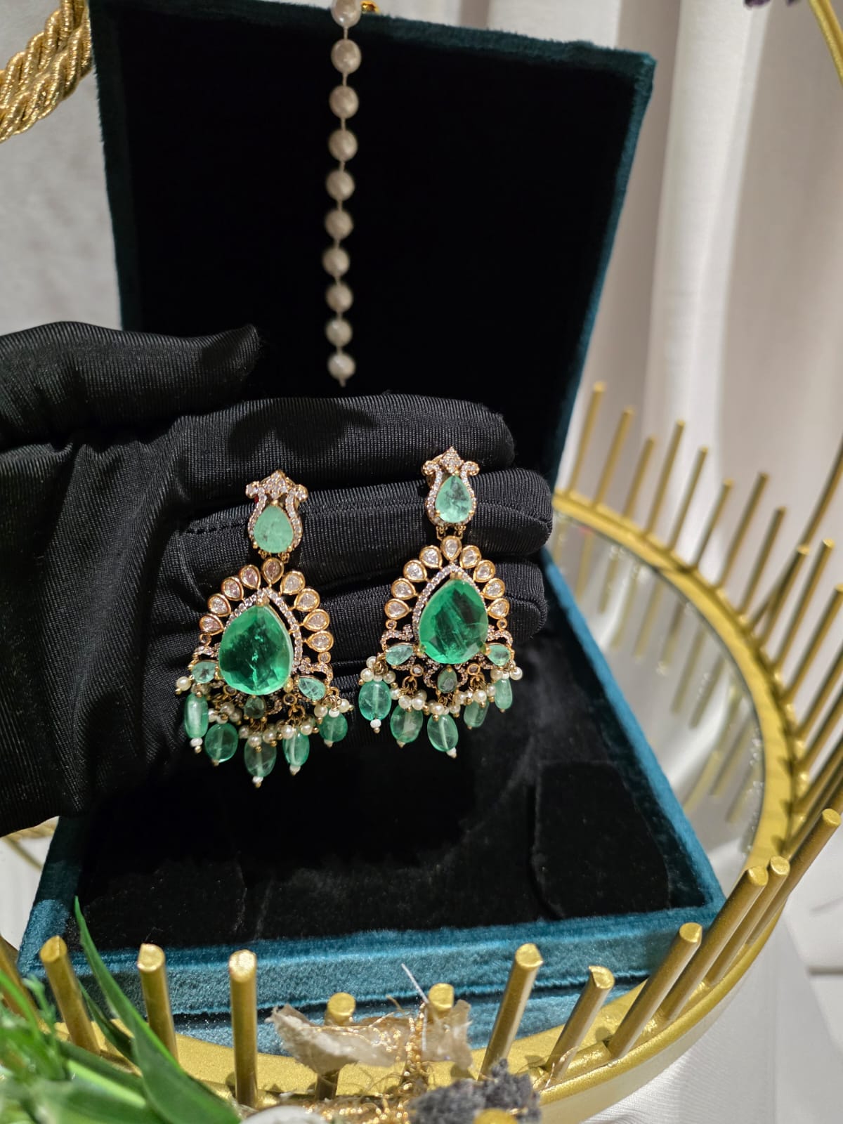 Roselle Mint Crest Necklace Set