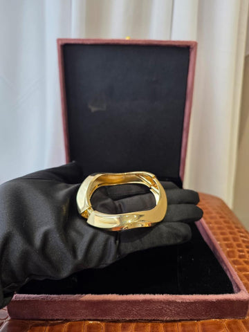 Sculpted Gold Cuff Bracelet