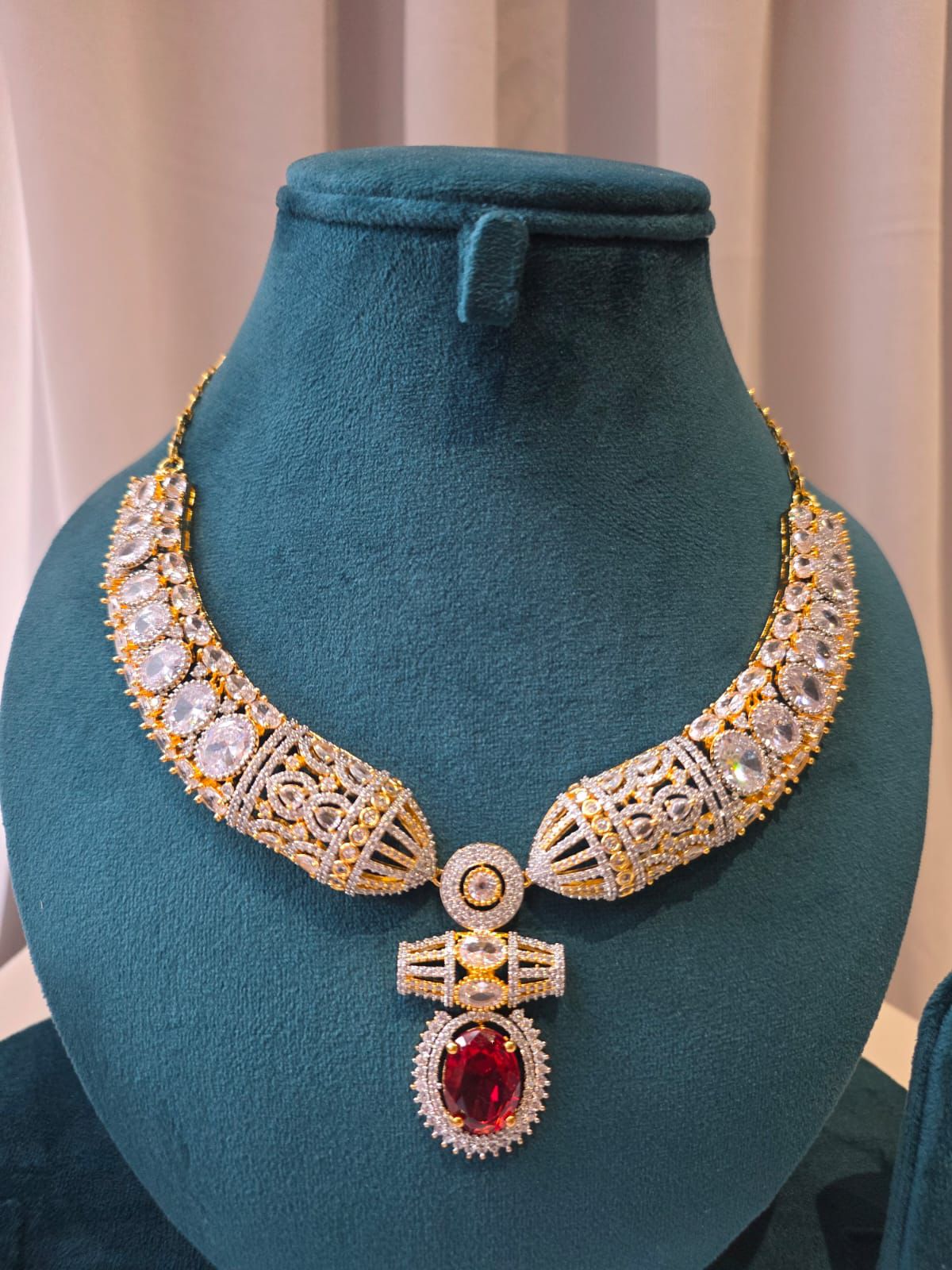 Royale Ruby  Diamond Necklace Set