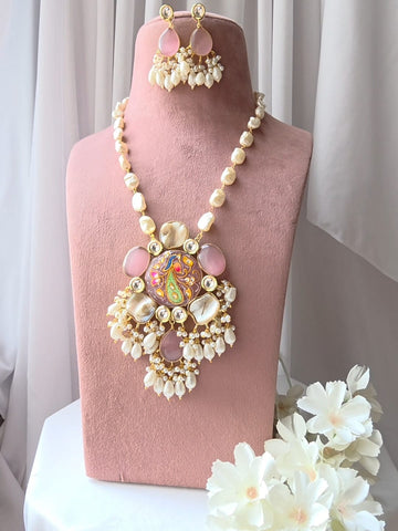 Pearl Drop Statement Necklace Set