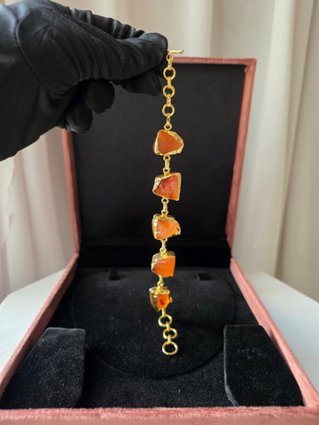 Amber Prism Link Bracelet