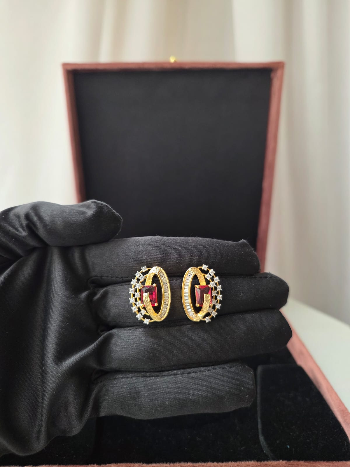 Ruby Orbit Luxe Pendant Set