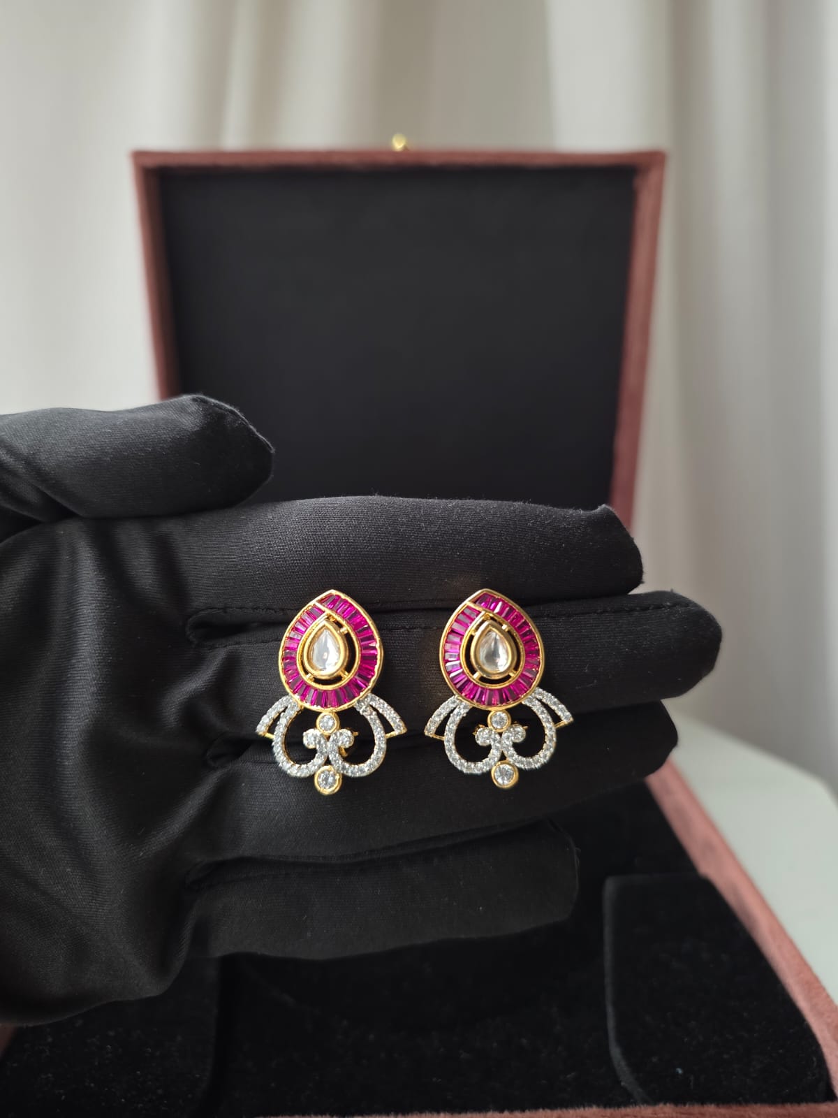 Ruby Swirl Royale Pendant Set