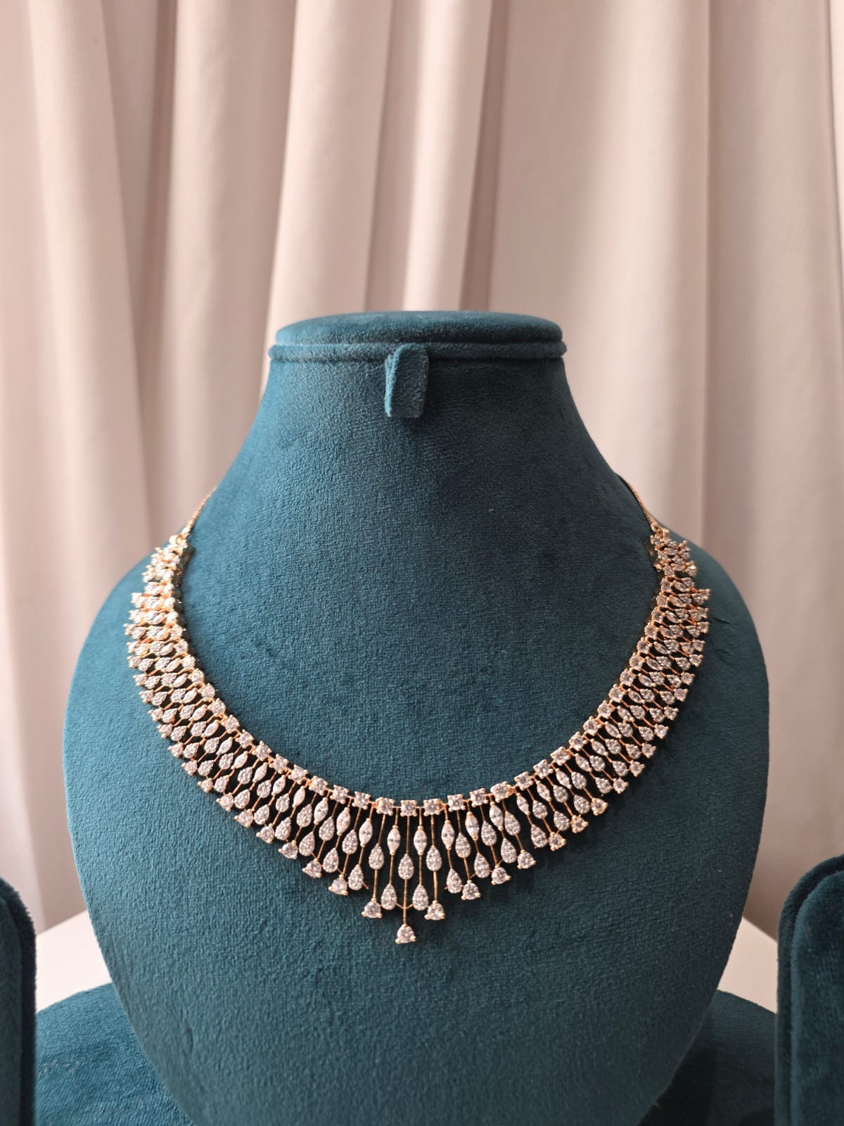 Crystal Cascade Necklace Set