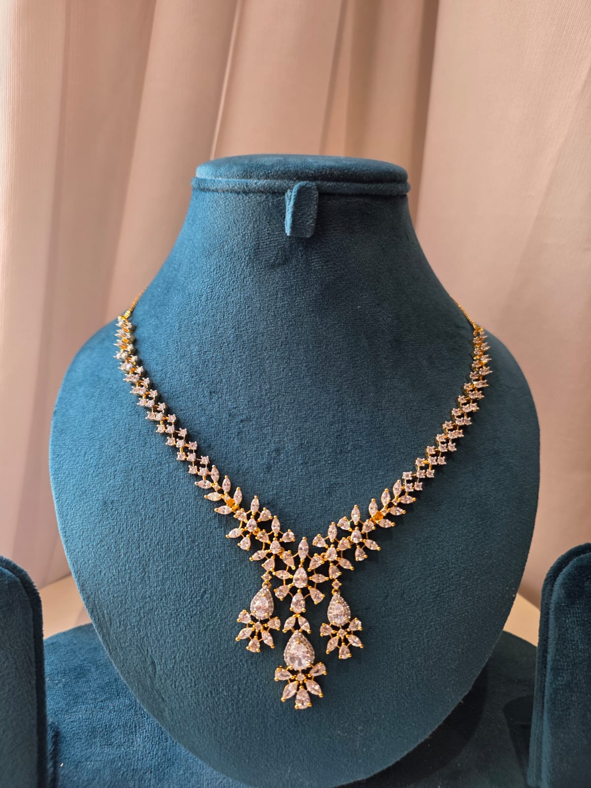 Celeste Dropcross Diamond Necklace Set