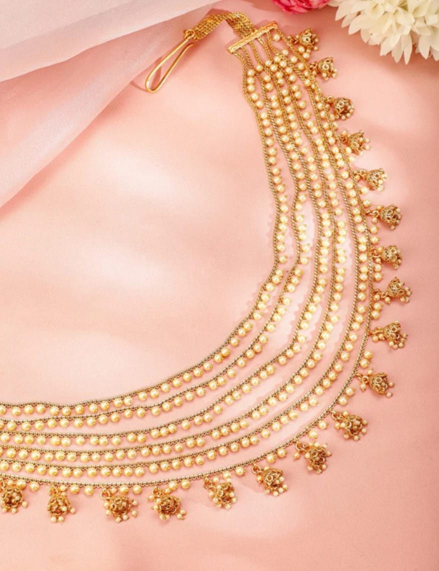 Noor Jaal Multi-Layer Pearl Beaded Kamarbandh