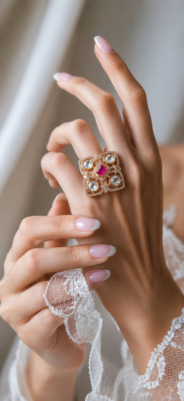 Zaria Ruby Royale Cocktail Ring