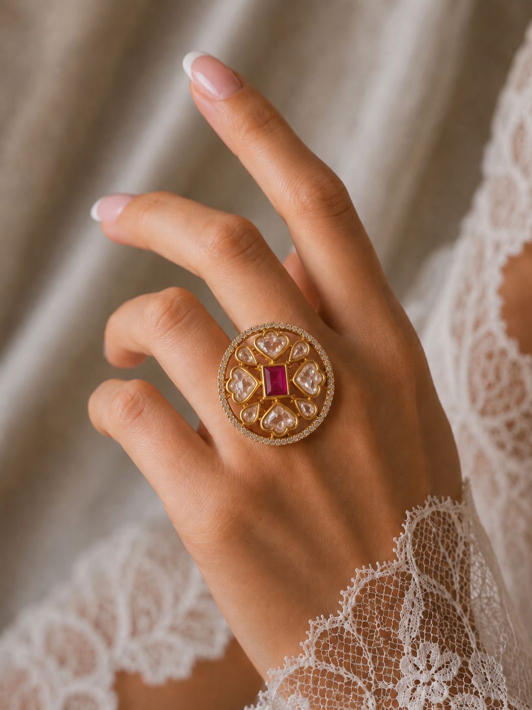 Elara Ruby Cocktail Ring