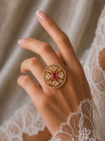 Elara Ruby Cocktail Ring