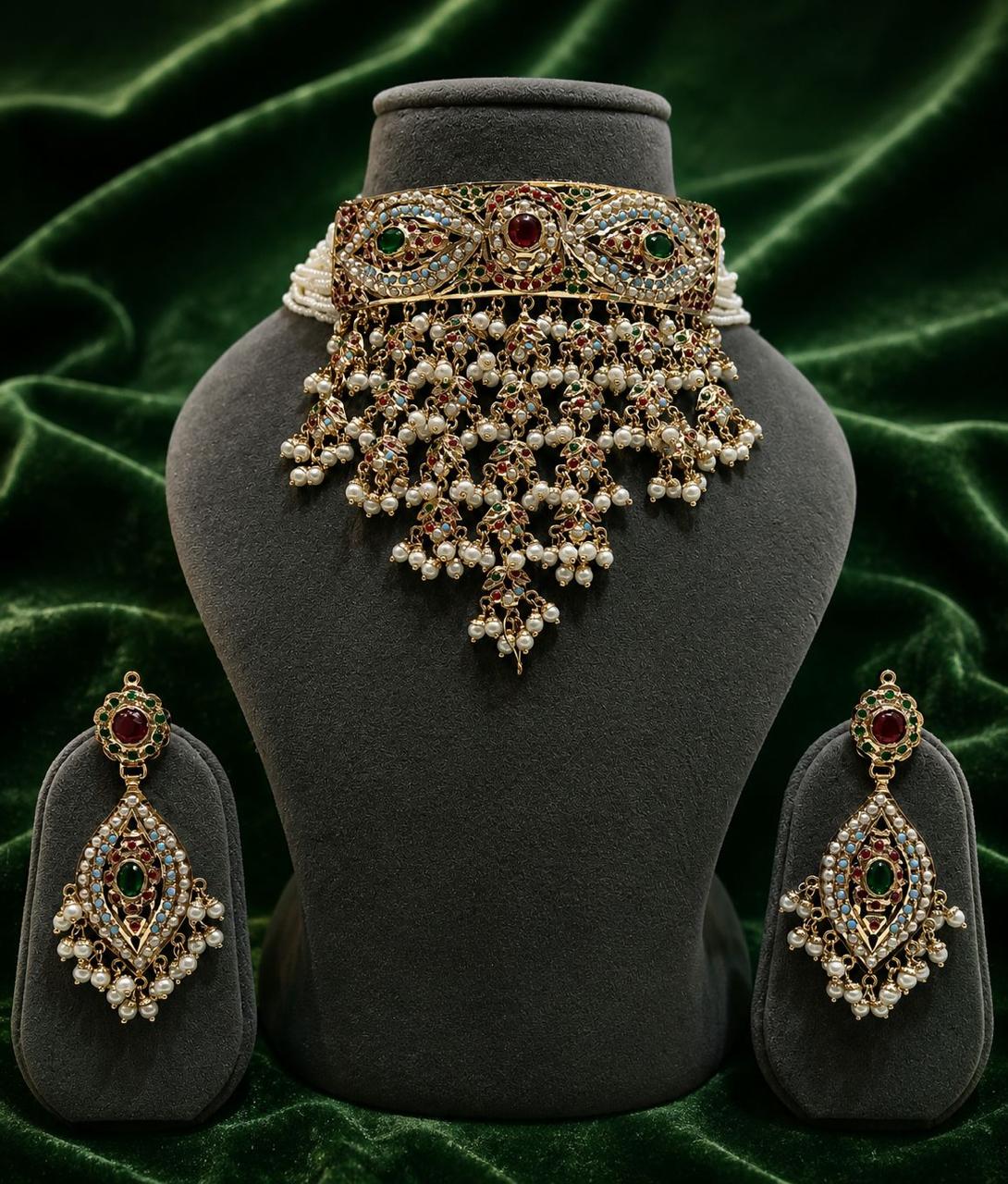 Noor Waterfall Jadau Choker Set