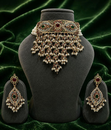Noor Waterfall Jadau Choker Set