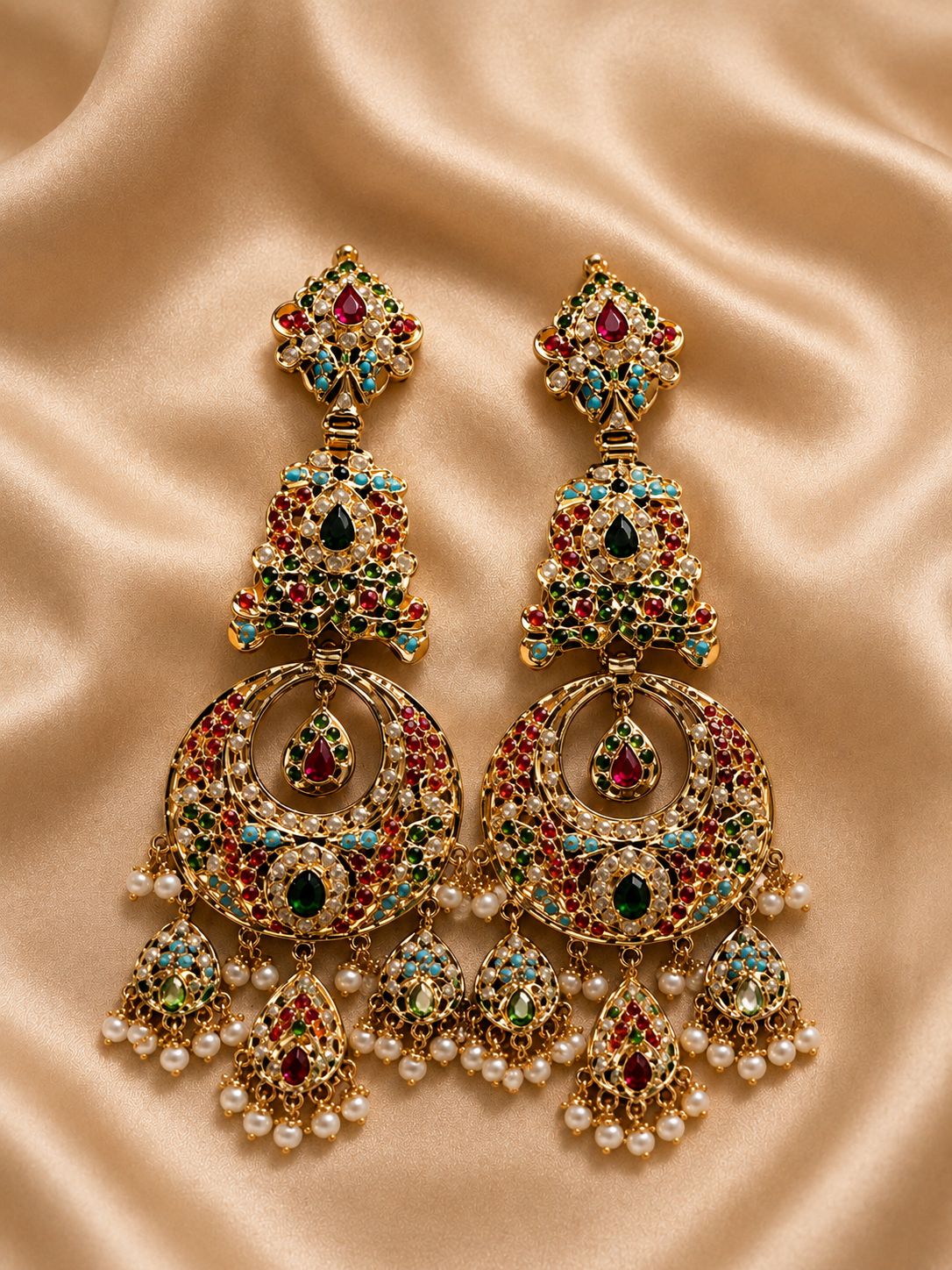 Zehra Drop Jadau Earrings