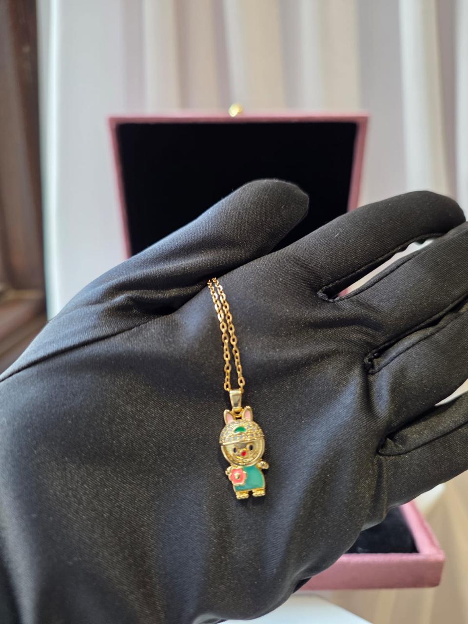 Labubu Teal Blue Pendant Chain