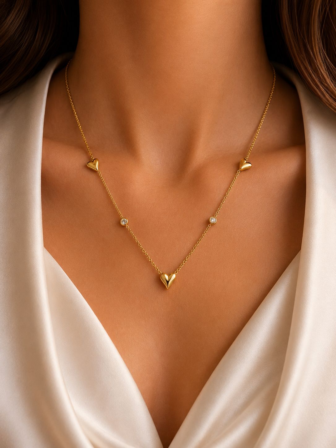 Amorette Heart Pendant Chain
